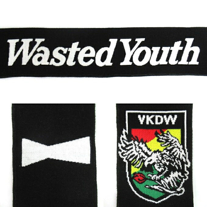 Wasted Youth FW22 Football Scarf Black Size ONE SIZE