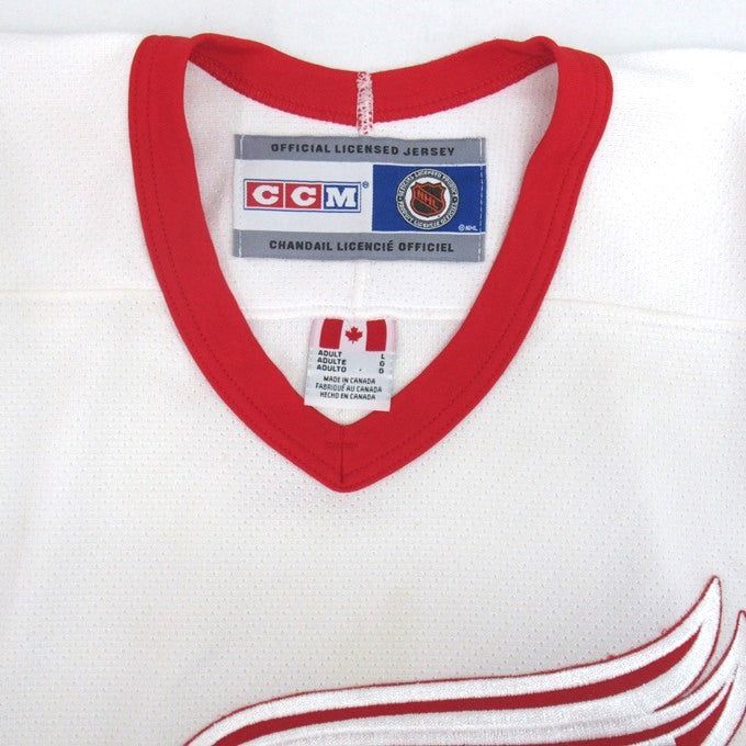 CCM Detroit Red Wings Game Shirt 90s Ice White Red Size L