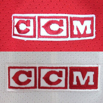 CCM Detroit Red Wings Game Shirt 90s Ice White Red Size L