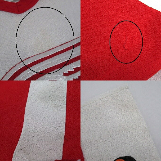 CCM Detroit Red Wings Game Shirt 90s Ice White Red Size L