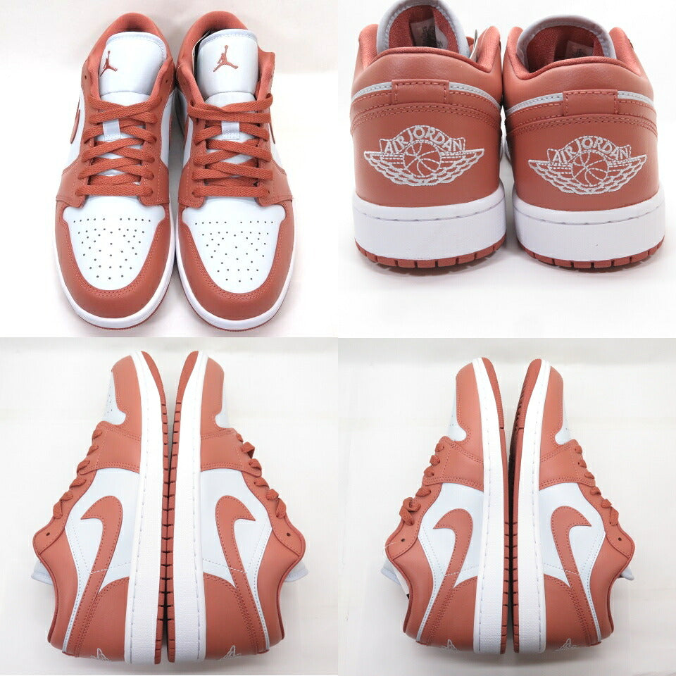 NIKE WMNS Air Jordan 1 Low Platinum Sky J Orange Sneakers