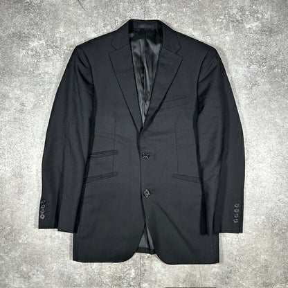 Burberry Black Label Tailored Jacket Black Slim Fit Size 36R