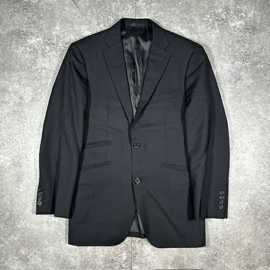Burberry Black Label Tailored Jacket Black Slim Fit Size 36R
