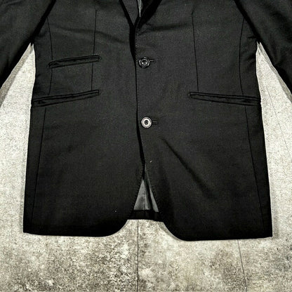 Burberry Black Label Tailored Jacket Black Slim Fit Size 36R