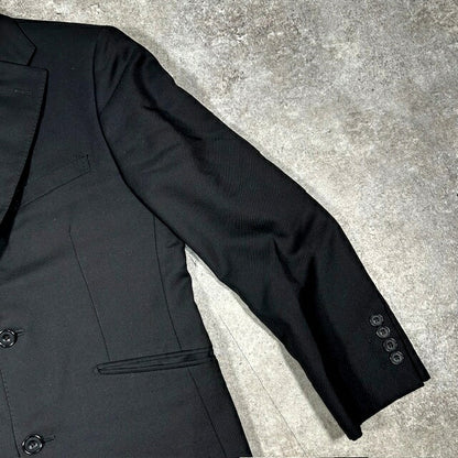 Burberry Black Label Tailored Jacket Black Slim Fit Size 36R
