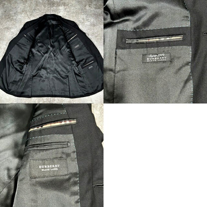 Burberry Black Label Tailored Jacket Black Slim Fit Size 36R