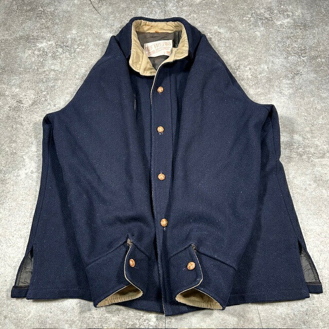 Vintage 70s UPSTREAM USA Made Wool Jacket Navy Size L