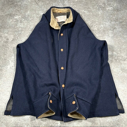 Vintage 70s UPSTREAM USA Made Wool Jacket Navy Size L