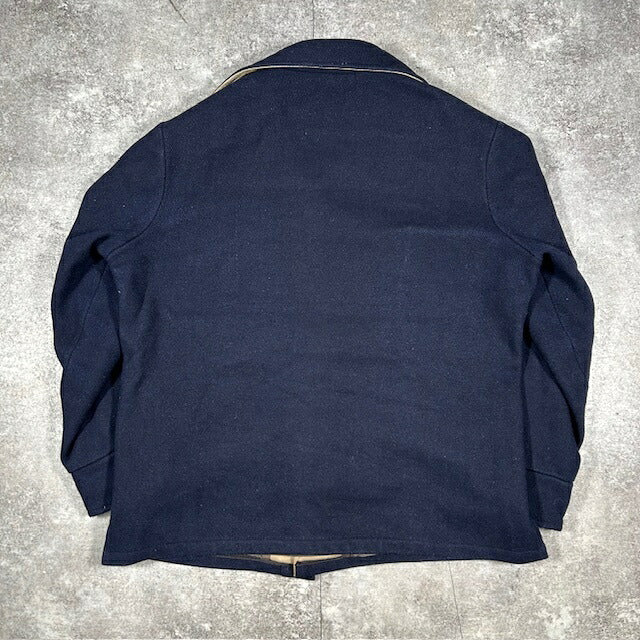 Vintage 70s UPSTREAM USA Made Wool Jacket Navy Size L