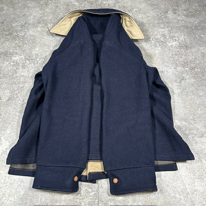 Vintage 70s UPSTREAM USA Made Wool Jacket Navy Size L