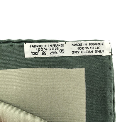 HERMES Carré 90 "Parures des Scarf Green Size ONE SIZE