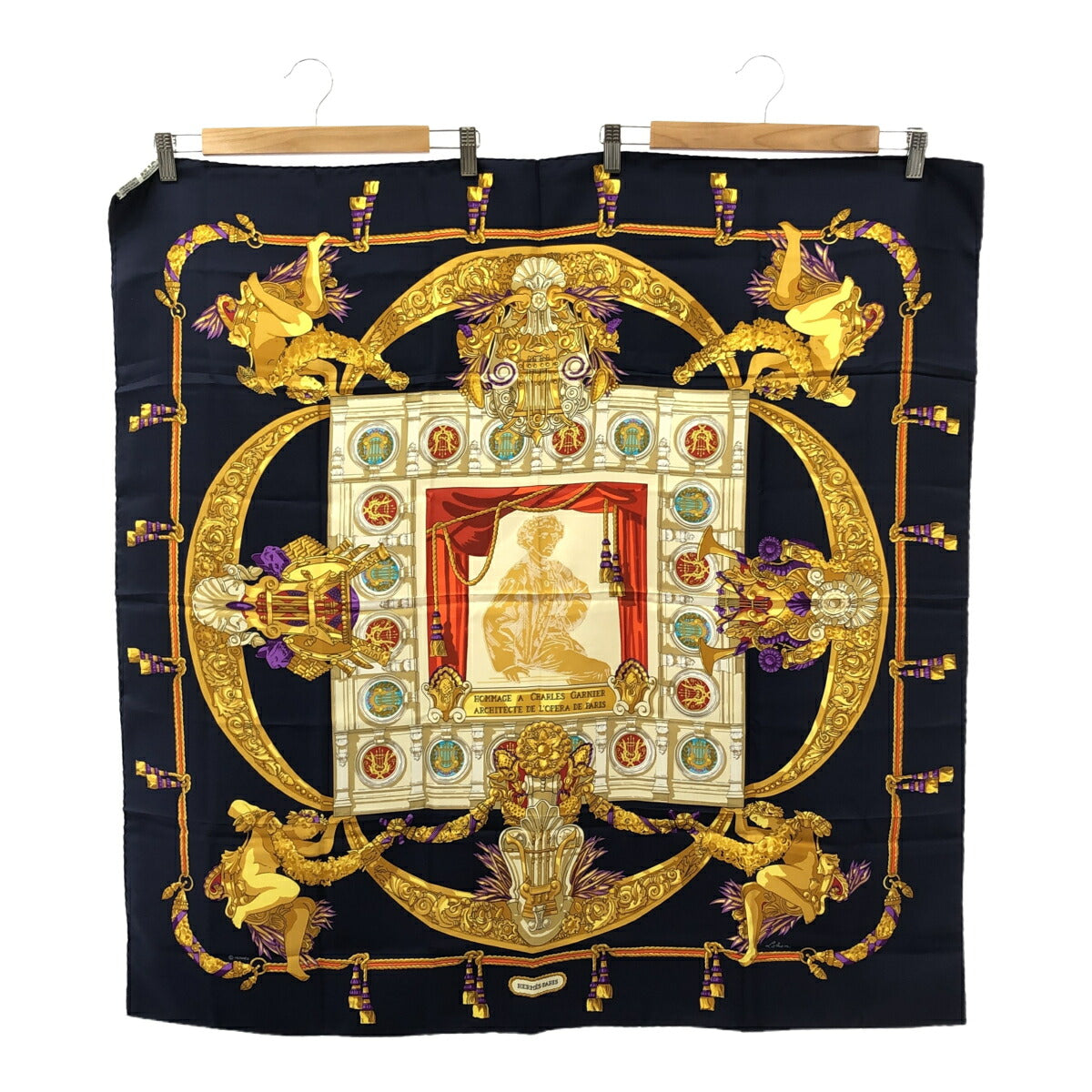 HERMES Carre 90 "Hommage a Charles Silk Scarf Size ONE SIZE