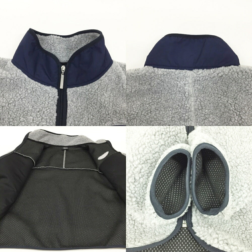 FEELS. Boa Fleece Zip Jacket Gray/Navy Size M