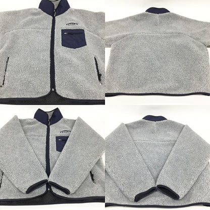 FEELS. Boa Fleece Zip Jacket Gray/Navy Size M