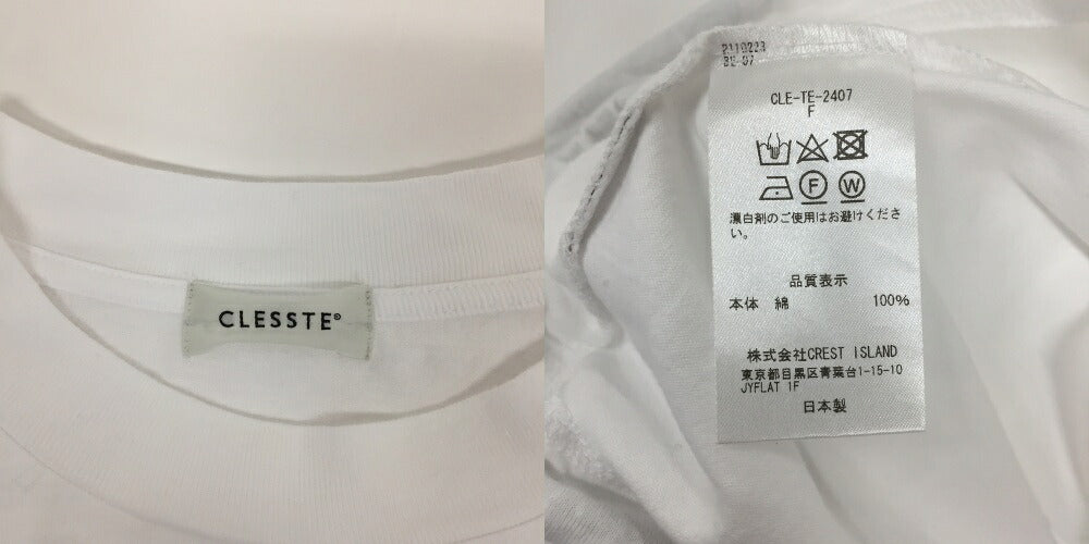 CLESSTE White C-Logo Drawstring T-Shirt Size F
