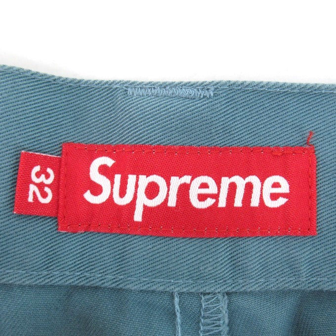 SUPREME 23AW Work Pants Green Size 32