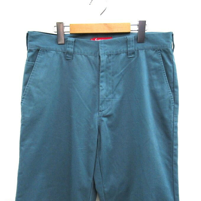 SUPREME 23AW Work Pants Green Size 32