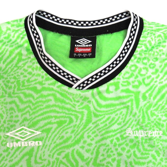 Supreme x Umbro 23SS Animal Print Soccer Jersey Green Size L