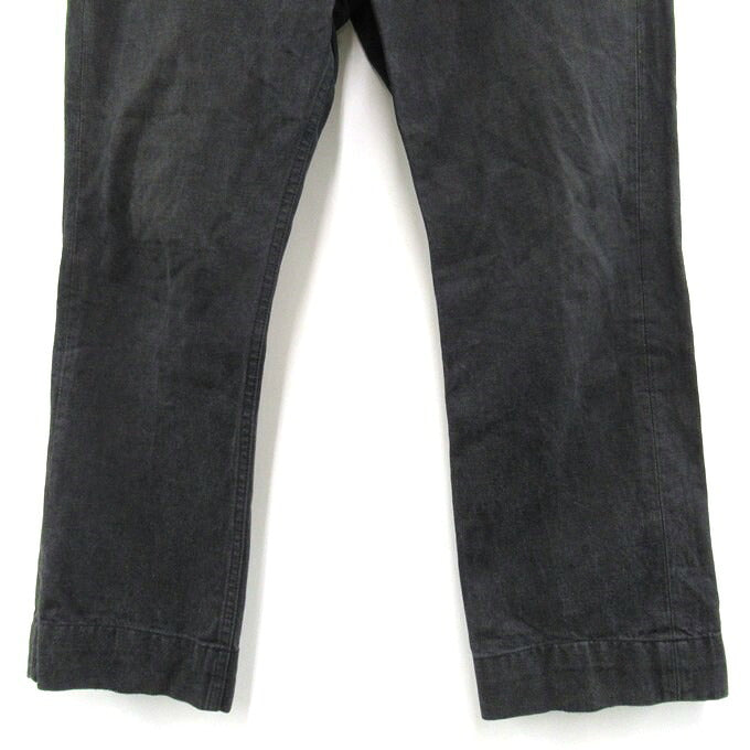 PHIGVEL Button Fly Cotton Pants Black Size 32