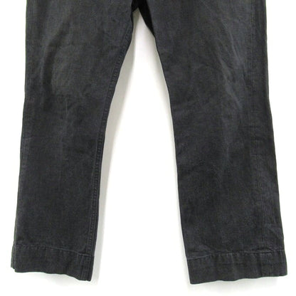 PHIGVEL Button Fly Cotton Pants Black Size 32