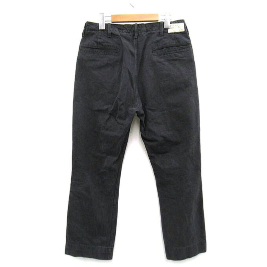 PHIGVEL Button Fly Cotton Pants Black Size 32