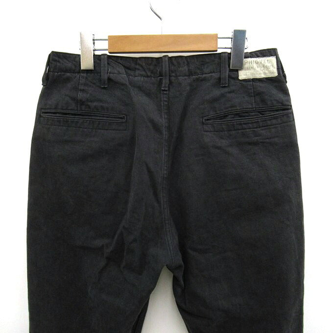 PHIGVEL Button Fly Cotton Pants Black Size 32