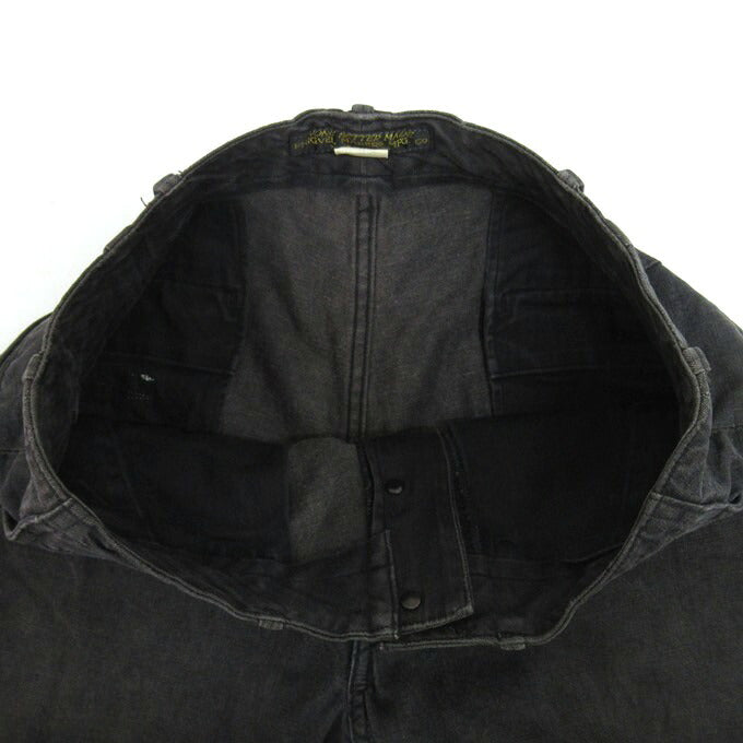 PHIGVEL Button Fly Cotton Pants Black Size 32