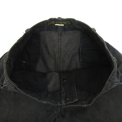 PHIGVEL Button Fly Cotton Pants Black Size 32