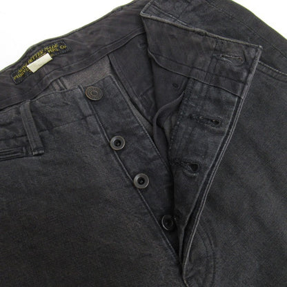 PHIGVEL Button Fly Cotton Pants Black Size 32