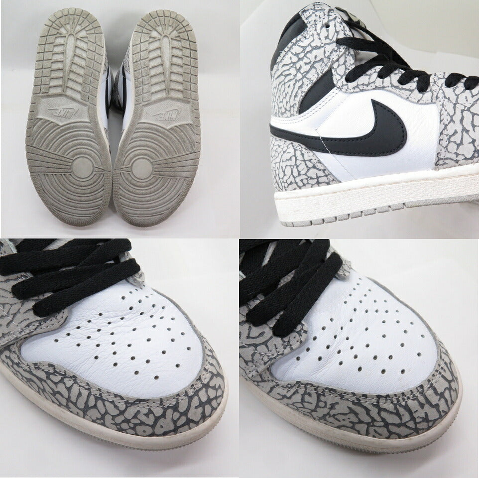NIKE Air Jordan 1 Retro High OG Grey Muslin Sneakers