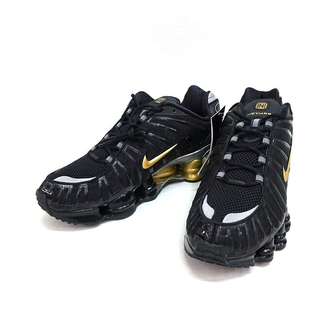 NIKE Shox TL Neymar Jr Black Gold Sneakers Size 28cm