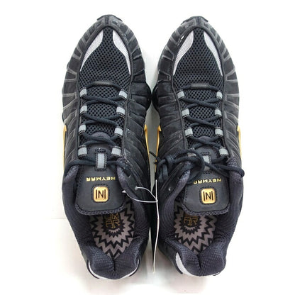 NIKE Shox TL Neymar Jr Black Gold Sneakers Size 28cm
