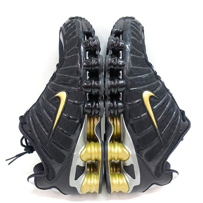NIKE Shox TL Neymar Jr Black Gold Sneakers Size 28cm
