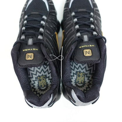 NIKE Shox TL Neymar Jr Black Gold Sneakers Size 28cm