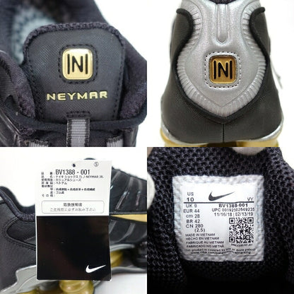 NIKE Shox TL Neymar Jr Black Gold Sneakers Size 28cm