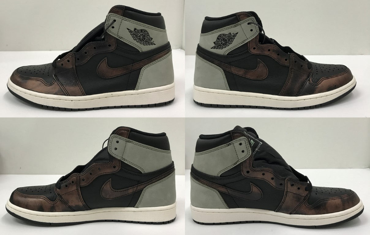 NIKE Air Jordan 1 High OG Black Mint Sneakers Size 27.5