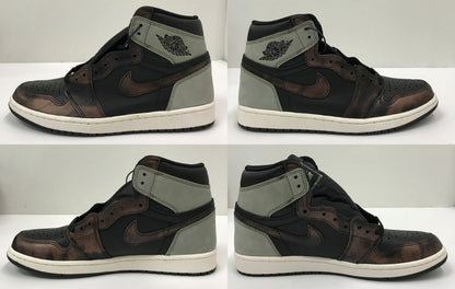 NIKE Air Jordan 1 High OG Black Mint Sneakers Size 27.5