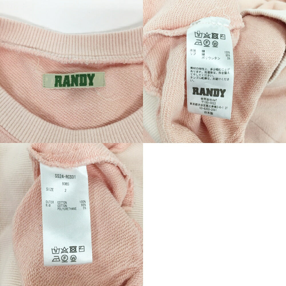 RANDY Pink Beige Sweatshirt Size 2