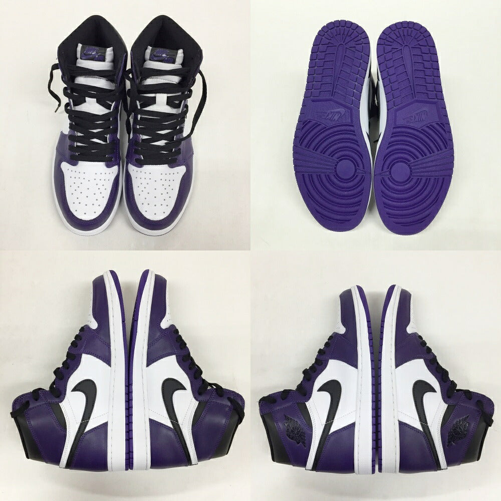 NIKE Air Jordan 1 High OG Purple Black Sneakers Size 10.5