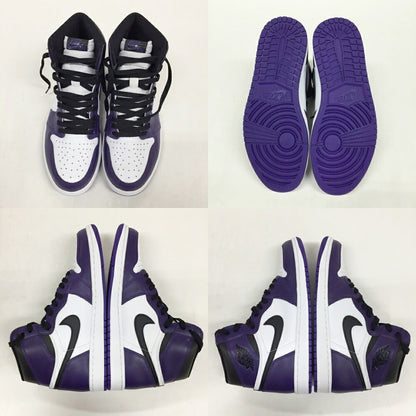 NIKE Air Jordan 1 High OG Purple Black Sneakers Size 10.5