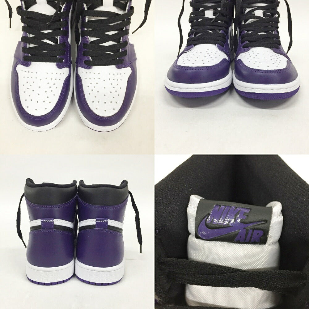 NIKE Air Jordan 1 High OG Purple Black Sneakers Size 10.5