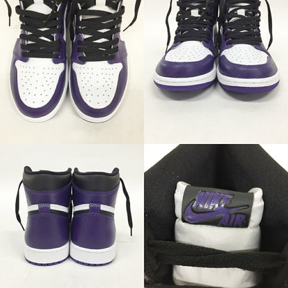 NIKE Air Jordan 1 High OG Purple Black Sneakers Size 10.5