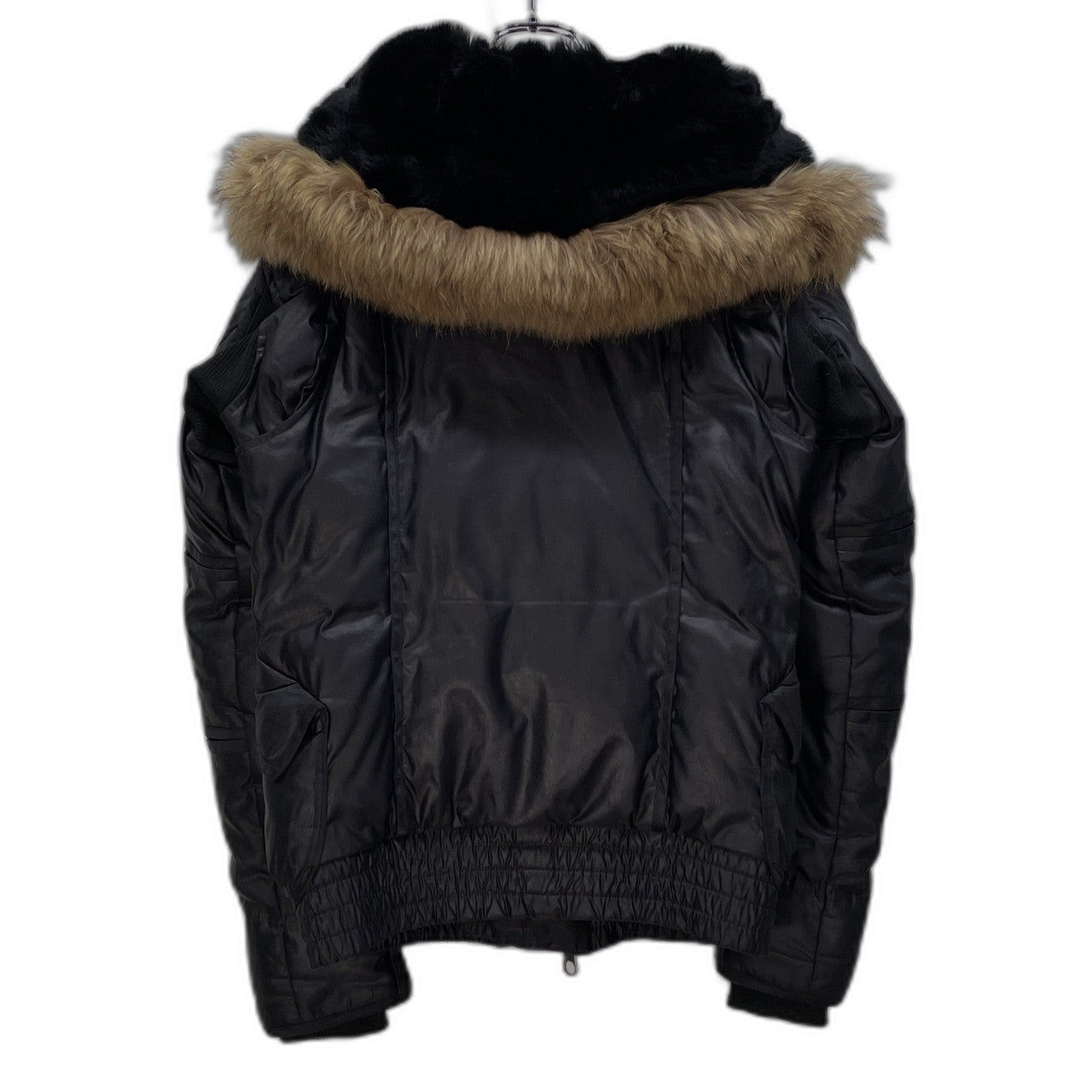 bajra N-2B Rabbit Raccoon Fur Liner Down Jacket Black Size M