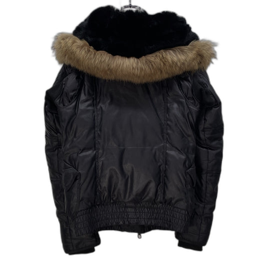 bajra N-2B Rabbit Raccoon Fur Liner Down Jacket Black Size M