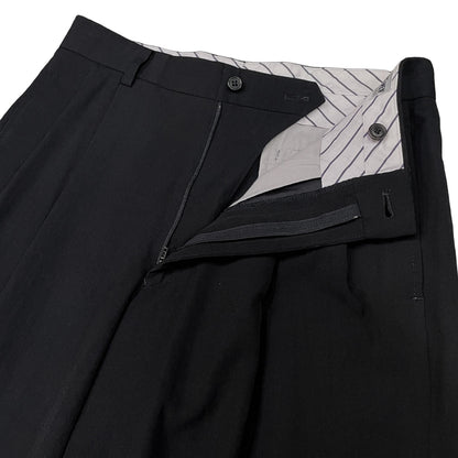 ISSEY MIYAKE MEN 96AW Wool Nylon Trousers Black Size M