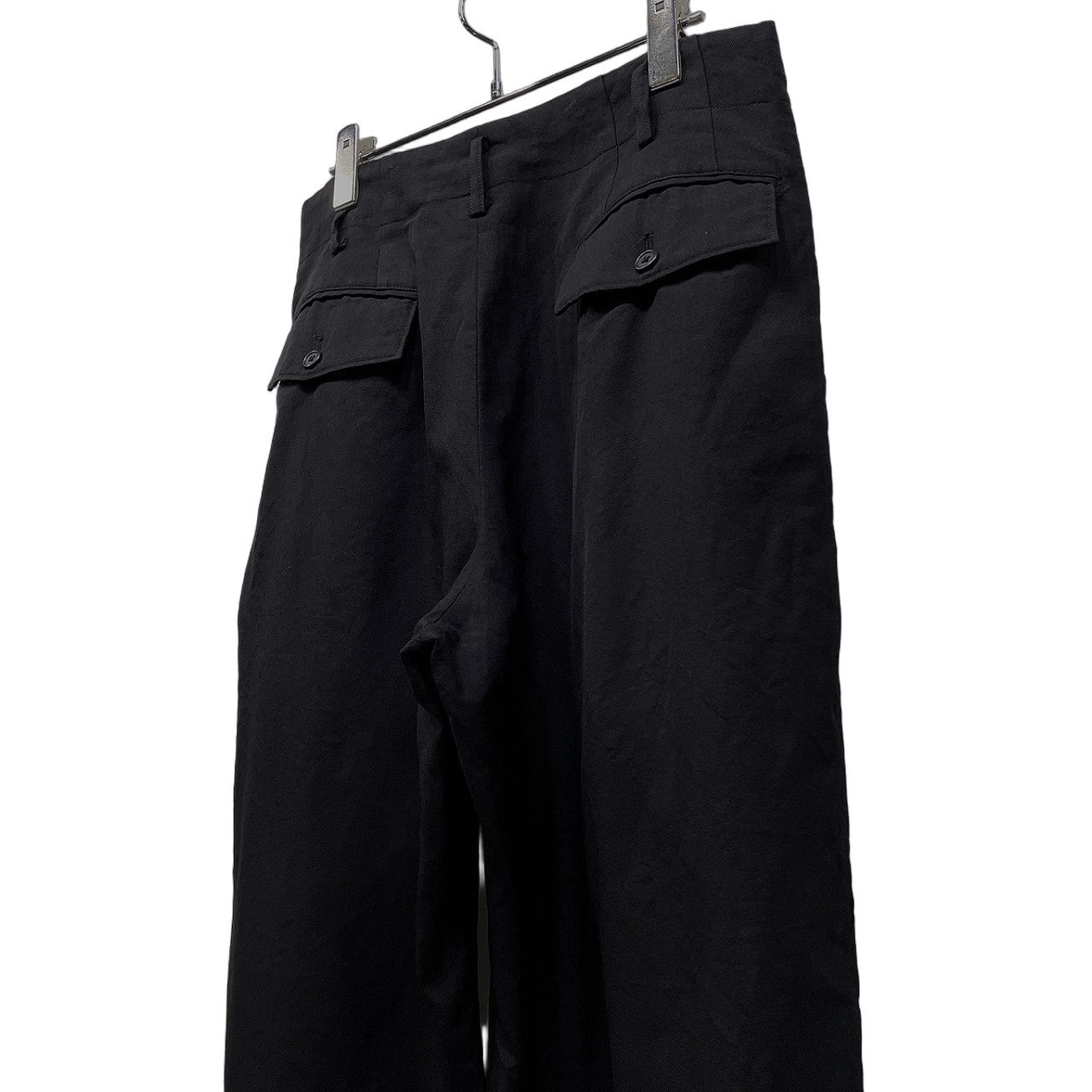 Y's for men 90s Archive Wool Serge Side Pants Black Size S