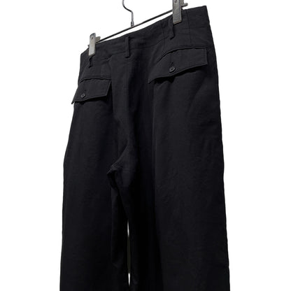 Y's for men 90s Archive Wool Serge Side Pants Black Size S