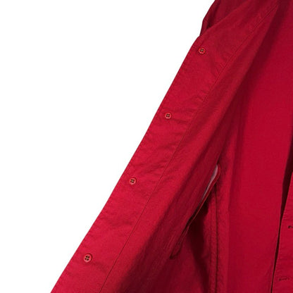 Y's for men Light Cotton Canvas Long Coat Red Size 3