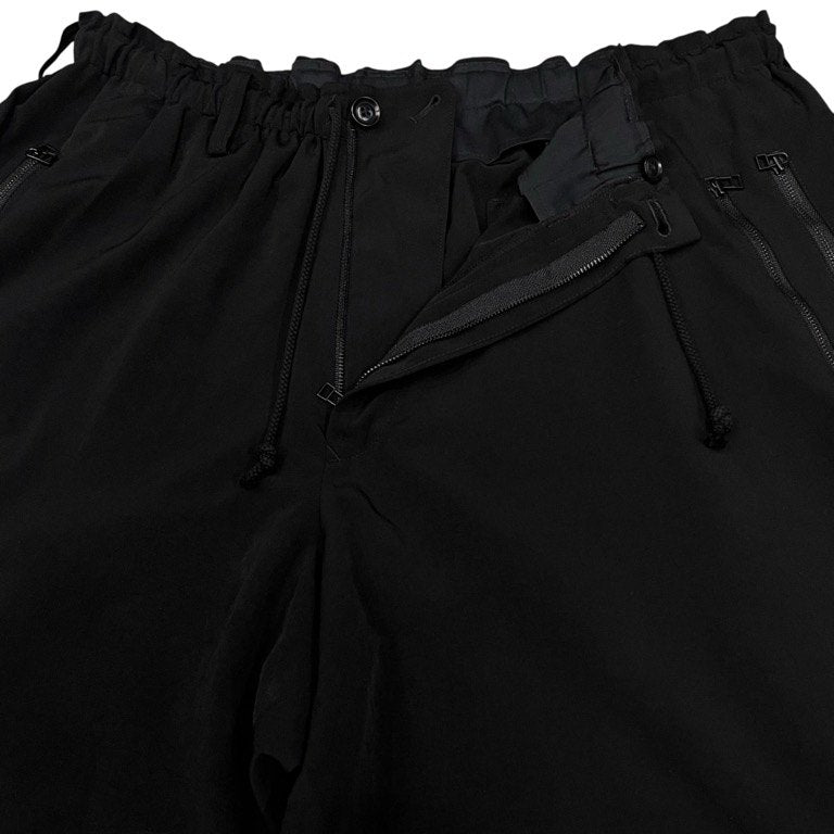 Y's BANG ON 18SS Triacetate Wide Easy Pants Black Size 2