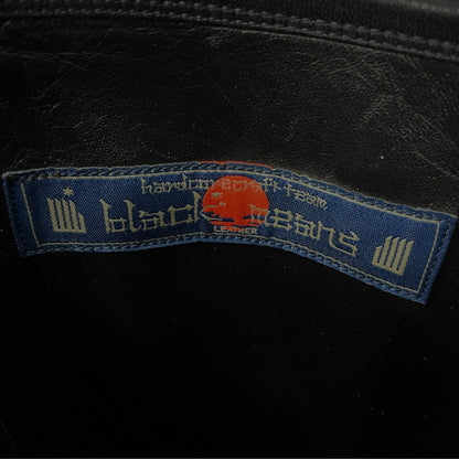 Blackmeans Leather 6-Buckle Back-Zip Long Boots Size 27.5